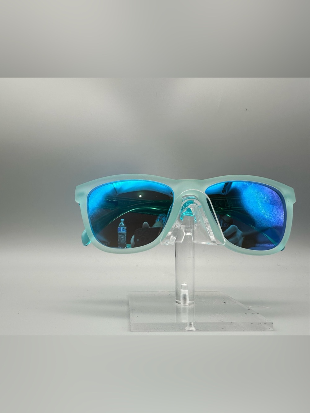 Goodr OG Sunglasses Rabbit Egg Hunt with Zombie Jesus Blue Mirrored Polarized